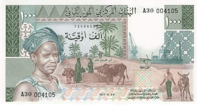 Mauretanien p3C 1000 Ouguiya 1977